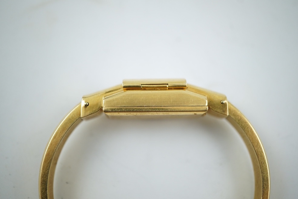Dulux, a lady's gold Art Moderne cocktail watch, 1930s